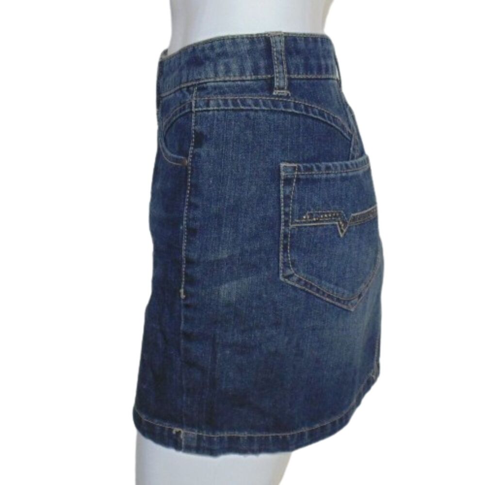 ROUTE 66 Denim Skirt, 32", Mini, Pockets! Zipper fly, Button waist, 100% Cotton - Picture 8 of 13